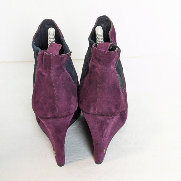 Tory Burch purple suede wedge boots - Picture 7 of 16